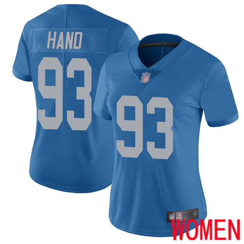 Detroit Lions Limited Blue Women Dahawn Hand Alternate Jersey NFL Football #93 Vapor Untouchable->women nfl jersey->Women Jersey